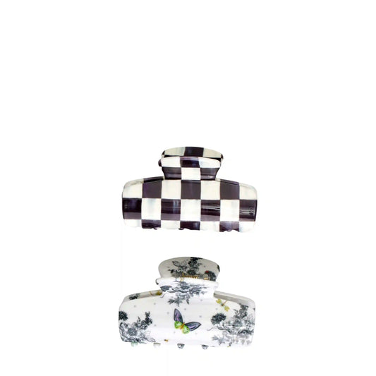 MacKenzie-Childs x Goody Medium Claw Clips - Black Multi, 2ct