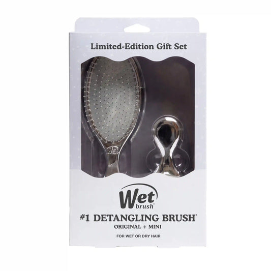 Festive Finish Original Detangler & Mini Detangler Gift Set - Silver