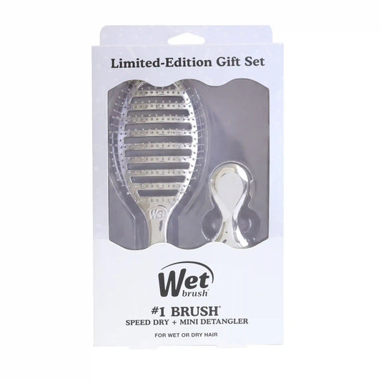 Festive Finish Speed Dry & Mini Detangler Gift Set - Silver